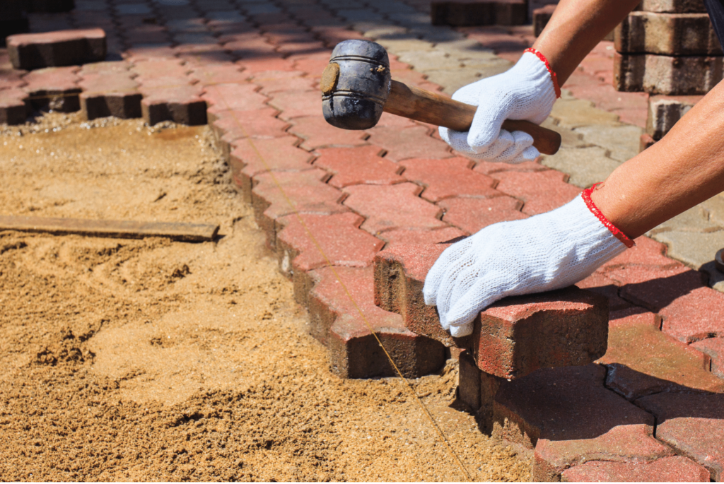 laying a brick patio - Brick Patios & Porches